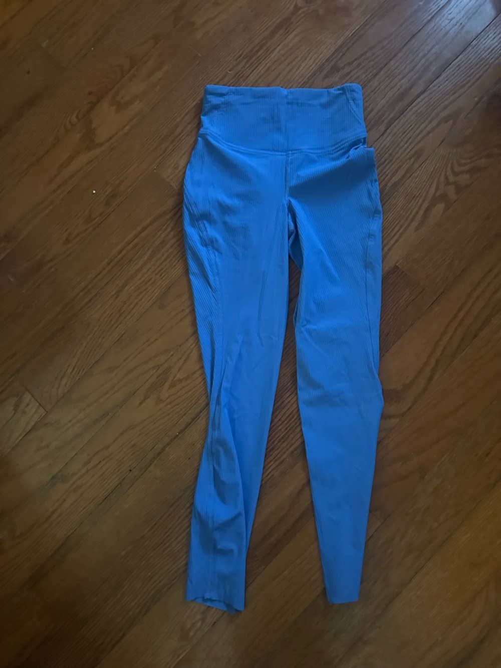 lululemon athletica Blue Ribbed High-Waist Leggings rare color
